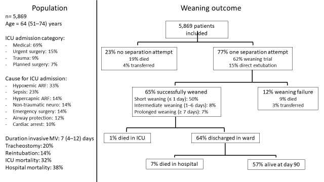 Diagram showing characteristics and outcomes