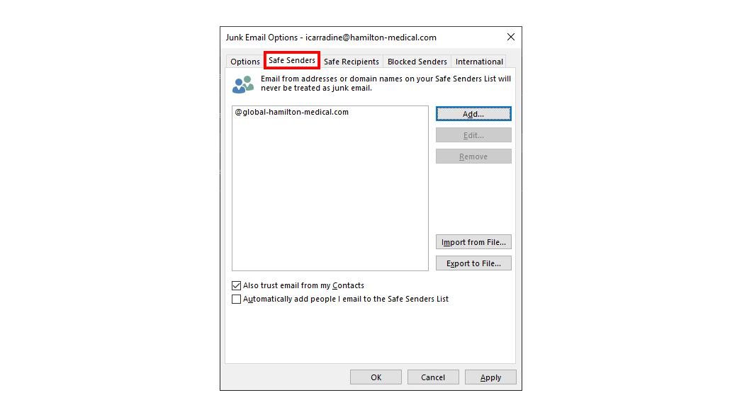 Whitelisting