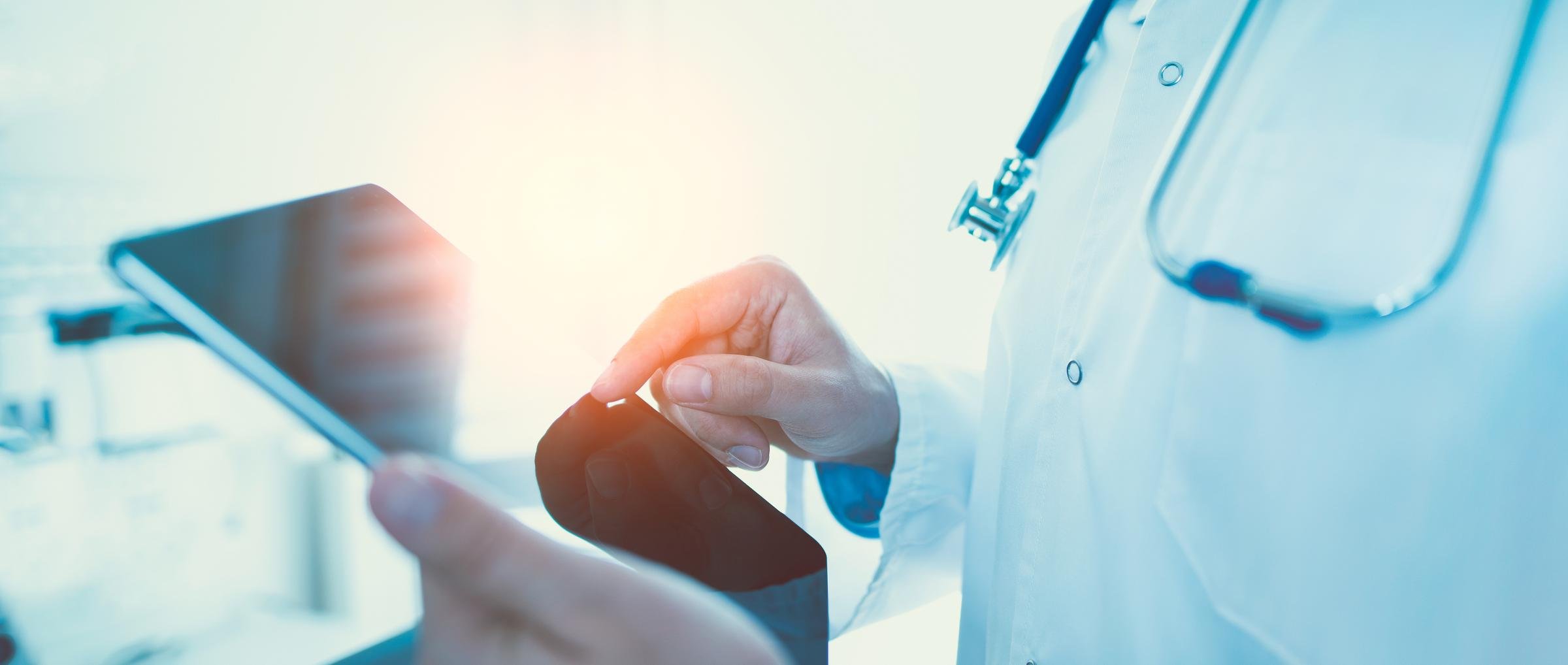 Medic with a tablet