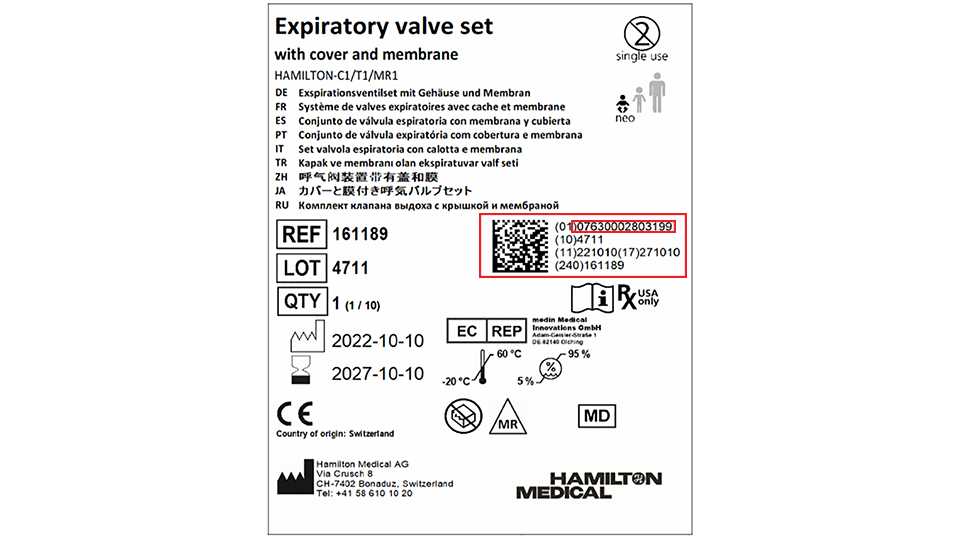Etichetta con codice QR e codice GTIN