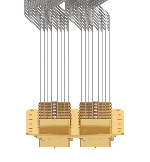 HS RF MXP cryo attenuator block Coaxial connectors 3