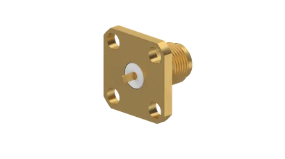 COAXIAL CONNECTOR, SMA, 50 Ohm, Straight panel receptacle, jack (female), flange mount