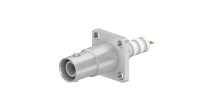 COAXIAL CONNECTOR, SHV, 50 Ohm, Straight panel receptacle, jack (female), flange mount
