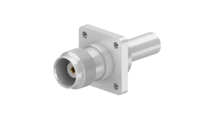 COAXIAL CONNECTOR, TNC, 50 Ohm, Straight panel cable jack (female), flange mount