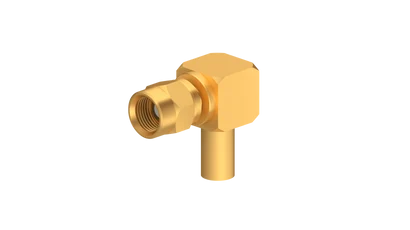 COAXIAL CONNECTOR, SMC, 50 Ohm, Right angle cable plug (male)