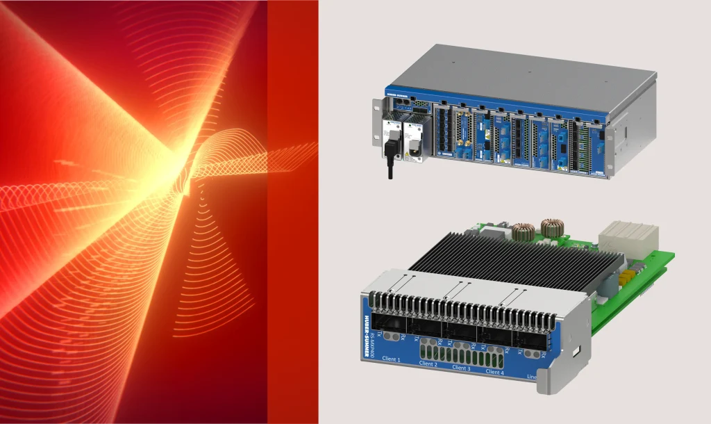 Image of CUBO system hardware modules with optical network components Image of CUBO system hardware modules with optical network components