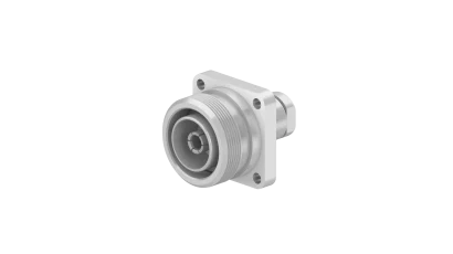 COAXIAL CONNECTOR, 7/16, 50 Ohm, Straight panel cable jack (female), flange mount