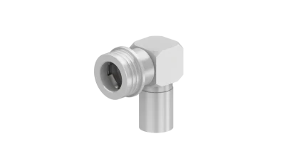 COAXIAL CONNECTOR, QN, 50 Ohm, Right angle cable plug (male)