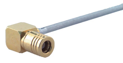 COAXIAL CONNECTOR, SMB, 50 Ohm, Right angle ca - HUBER+SUHNER