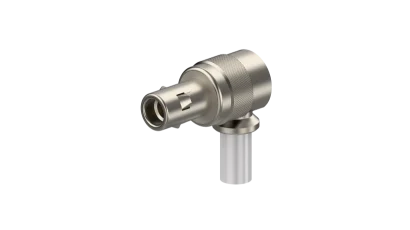 COAXIAL CONNECTOR, QLA-01, 50 Ohm, Right angle cable plug (male)