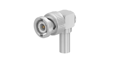 COAXIAL CONNECTOR, BNC, 50 Ohm, Right angle cable plug (male)