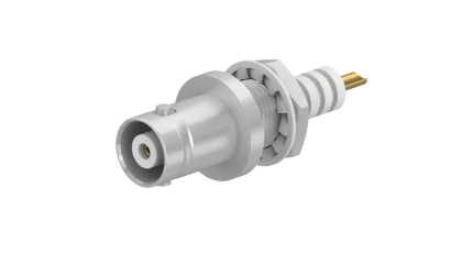 COAXIAL CONNECTOR, H4, 50 Ohm, Straight bulkhead receptacle, jack (female)