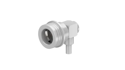 COAXIAL CONNECTOR, QN, 50 Ohm, Right angle cable plug (male)