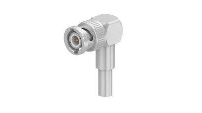 COAXIAL CONNECTOR, BNC, 50 Ohm, Right angle cable plug (male)