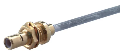 COAXIAL CONNECTOR, SMB, 50 Ohm, Straight bulkhead cable jack (female)