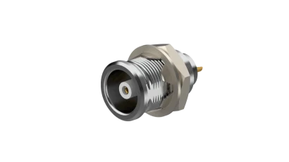 COAXIAL CONNECTOR, QLA-11, 50 Ohm, Straight bulkhead receptacle, jack (female)