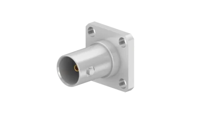 COAXIAL CONNECTOR, BNC, 75 Ohm, Straight panel receptacle, jack (female), flange mount