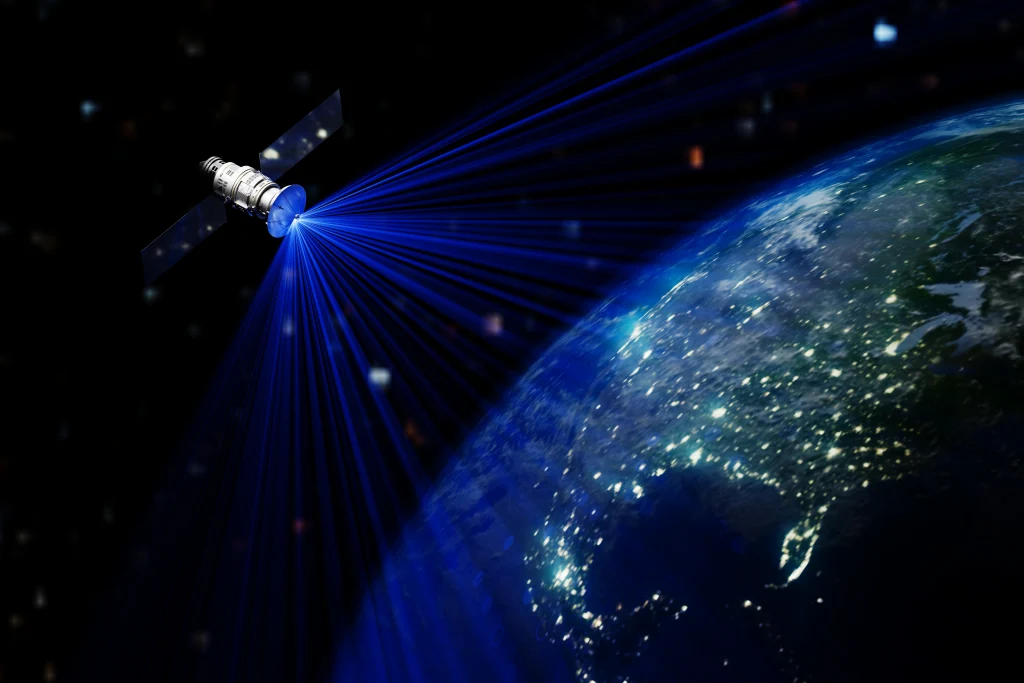 Satellite In Space Station Orbiting Earth Satellite In Space Station Orbiting Earth