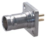 COAXIAL CONNECTOR, BNO, X Ohm, Straight panel receptacle, jack (female), flange mount