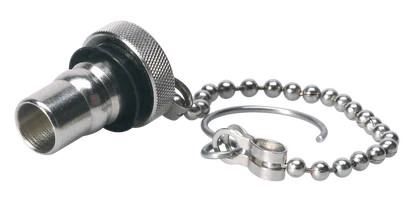 Q-ODC cap, plug, metal, with chain
