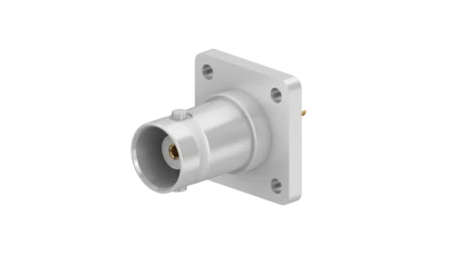 COAXIAL CONNECTOR, BNC, 50 Ohm, Straight panel receptacle, jack (female), flange mount