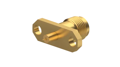 COAXIAL CONNECTOR, SMA, 50 Ohm, Straight panel receptacle, jack (female), flange mount