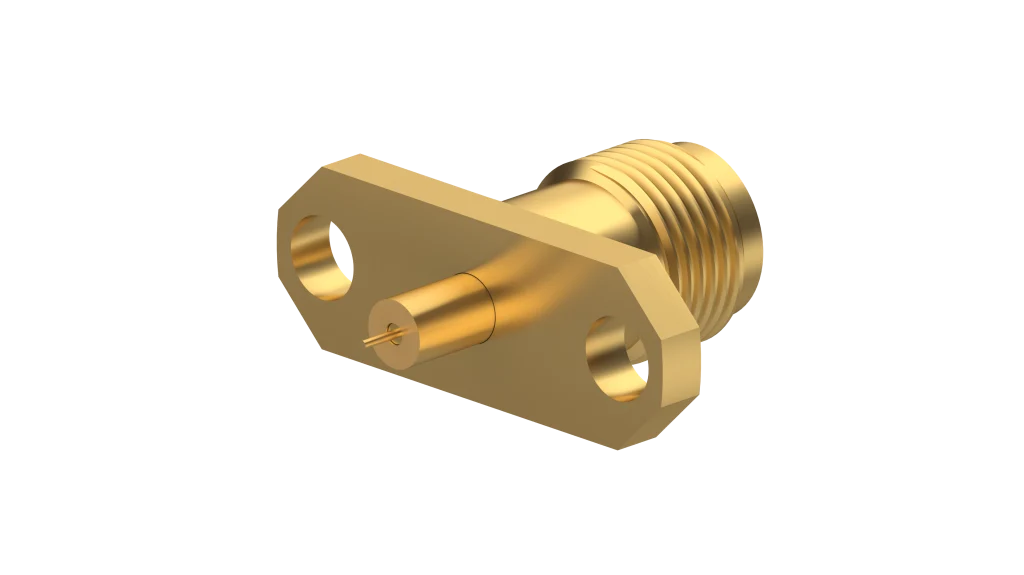 COAXIAL CONNECTOR, SMA, 50 Ohm, Straight panel receptacle, jack (female), flange mount