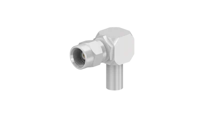 COAXIAL CONNECTOR, SMC, 50 Ohm, Right angle cable plug (male)