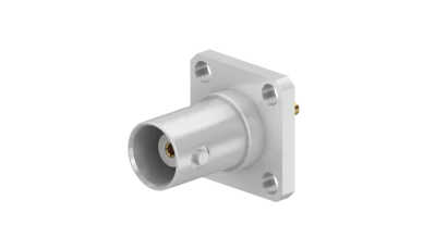 COAXIAL CONNECTOR, BNC, 50 Ohm, Straight panel receptacle, jack (female), flange mount