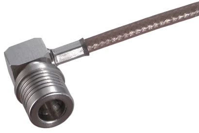 COAXIAL CONNECTOR, QMA, 50 Ohm, Right angle cable plug (male)