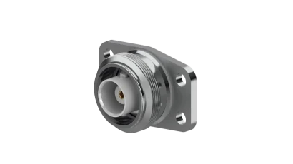 COAXIAL CONNECTOR, BNC, 50 Ohm, Straight panel receptacle, jack (female), flange mount
