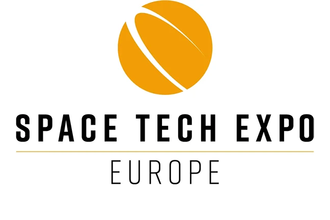 Space Tech Expo Europe logo with an orange globe on top Space Tech Expo Europe logo with an orange globe on top