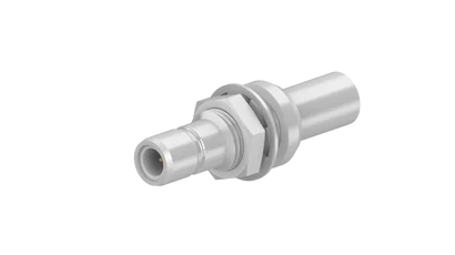COAXIAL CONNECTOR, SMB, 50 Ohm, Straight bulkhead cable jack (female)