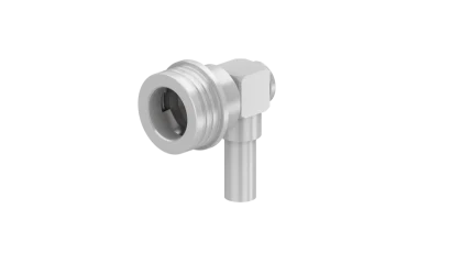 COAXIAL CONNECTOR, QN, 50 Ohm, Right angle cable plug (male)