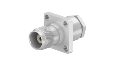 COAXIAL CONNECTOR, TNC, 50 Ohm, Straight panel cable jack (female), flange mount