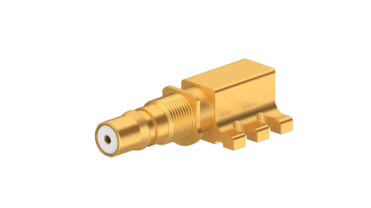 COAXIAL CONNECTOR, QMA, 50 Ohm, Right angle PCB jack (female)
