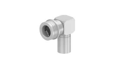 COAXIAL CONNECTOR, QN, 50 Ohm, Right angle cable plug (male)