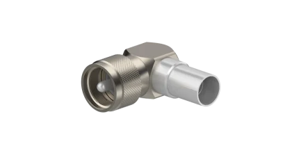 COAXIAL CONNECTOR, UHF, X Ohm, Right angle cable plug (male)