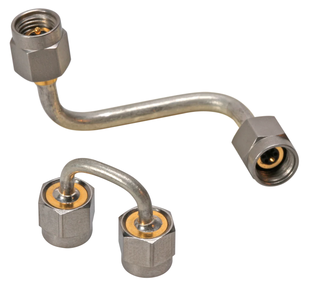 Two semi-rigid cable assemblies