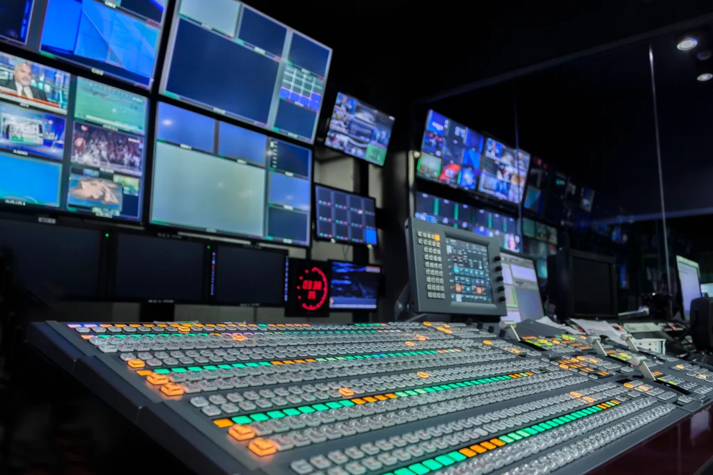 Professional video mixing console, transmission control full. Professional video mixing console, transmission control full.