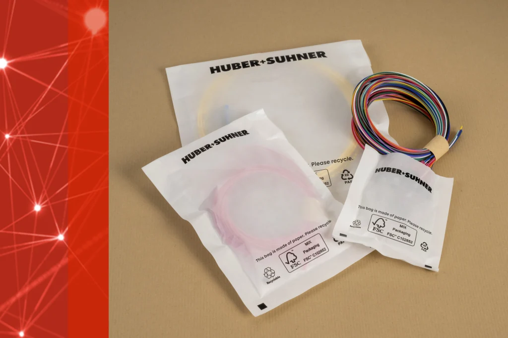 HUBER+SUHNER reduces environmental impact through sustainable packaging