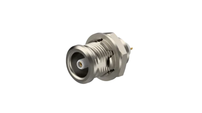 COAXIAL CONNECTOR, QLA-01, 50 Ohm, Straight bulkhead receptacle, jack (female)
