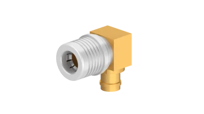 COAXIAL CONNECTOR, QMA, 50 Ohm, Right angle cable plug (male)