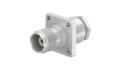 COAXIAL CONNECTOR, TNC, 50 Ohm, Straight panel cable jack (female), flange mount