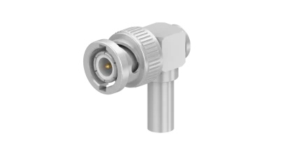 COAXIAL CONNECTOR, BNC, 50 Ohm, Right angle cable plug (male)