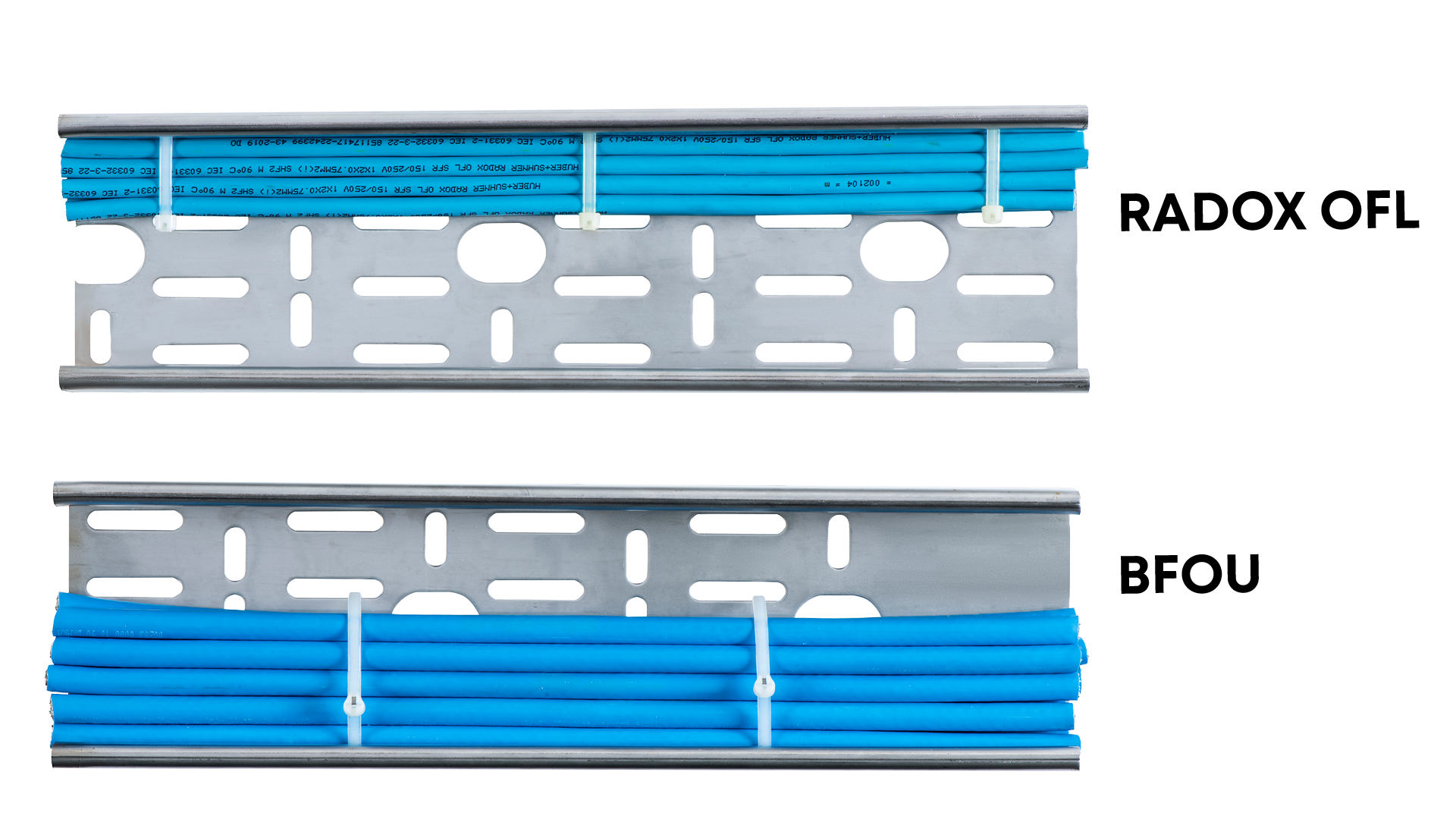 RADOX® OFL cables achieve up to 40% smaller dimensions, helping save space in cable tray installations.