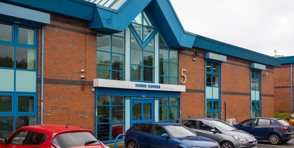 HUBER+SUHNER Phoenix Dynamics headquarter located in Newcastle, United Kingdom HUBER+SUHNER Phoenix Dynamics headquarter located in Newcastle, United Kingdom