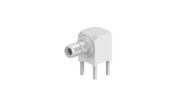 COAXIAL CONNECTOR, SMB, 50 Ohm, Right angle PC - HUBER+SUHNER