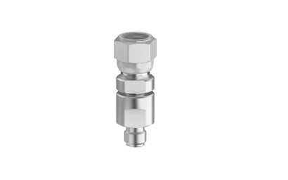COAXIAL ADAPTER, PC 1 - PC 0.8, 50 Ohm, plug / jack (male / female)