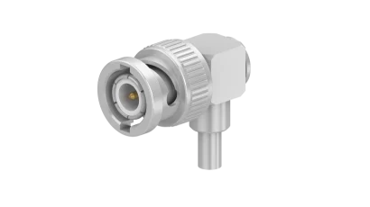 COAXIAL CONNECTOR, BNC, 75 Ohm, Right angle cable plug (male)